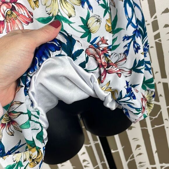 Liz Claiborne Floral Print Bubble Hem Tank Top sz 1X - Picture 6 of 10